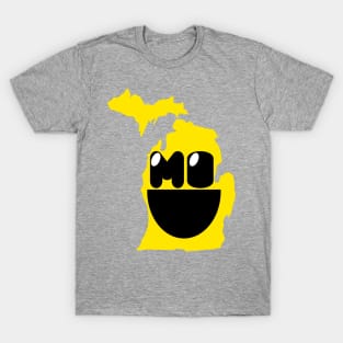 Michigan States of Happynes- Michigan Smiling Face T-Shirt